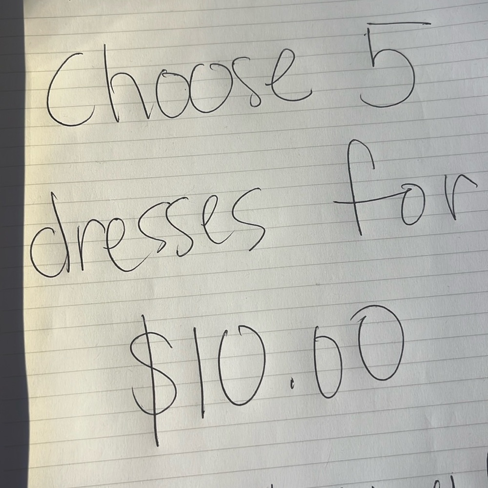 5 dresses for $10